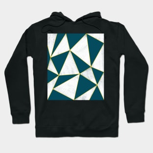Its Getting Colder // Abstract Geometric Blue and White Pattern Hoodie